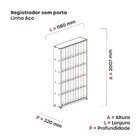 Registrador Aço Sem Portas Rpsp Clássico Azul Delrei