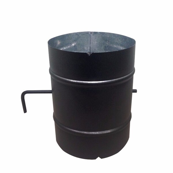 Registro / Dumper Preto Para Chaminé De 115 Mm De Diâmetro