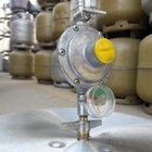 Registro C/  Medidor De Gás E  Mangueira Malha Aço 1 Metro