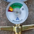 Registro C/  Medidor De Gás E  Mangueira Malha Aço 1 Metro