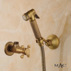 Registro com Ducha Higiênica Vintage Retrô Bronze Antigo  601