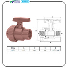 Registro De Esfera Roscavel 1.1/2" Amanco