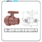Registro De Esfera Roscável 3/4" Amanco