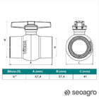 Registro De Esfera Roscável 3/4 Irriga Viqua