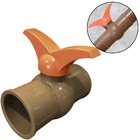 Registro De Esfera Soldável Em Pvc Marrom Conexão - 50mm