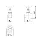 Registro de Pressão Rotativo Macho e Fêmea 3/4" Docol