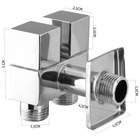 Registro Ducha Higiênica 2 Saídas Água Duplo Quadrado