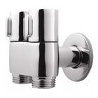 Registro Duplo Metal Cromado Para Ducha Higiênica 2 Saídas Má