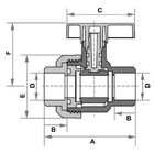 Registro Esfera Soldável Fortlev 25mm (3/4'') Marrom