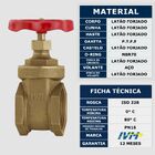 Registro Gaveta Industrial De 3/4 Latão Forjado Ivm Italy