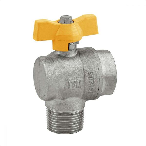 Registro Para Gás Tipo Esfera Angular 90° 1´´ Mxf Ivm Italy
