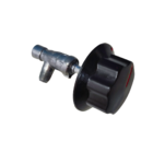 Registro Ramal 1/4" + Botão Baquelite Fogão Chapeira Zamac