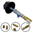 Registro Ramal 1/4" + Botão Baquelite P/ Chapas + Injetor