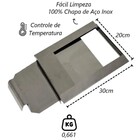 Registro Regulador Chamine Chapa Aço Inox Popular 20x30cm