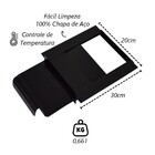 Registro Regulador Chamine Chapa Aço Preta Popular 20x30cm