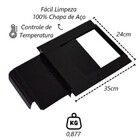 Registro Regulador Chamine Chapa Aço Preta Popular 24x35cm