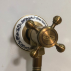 Registro Vintage Bronze Para Ducha Higiênica Com Porcelana