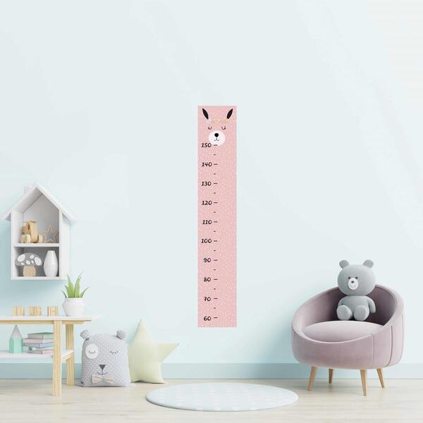 Régua Adesiva Infantil Coelho Rosa N09227 20x115cm