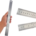 Régua Metal Leve De Aço Inoxidável Tamanho 30 Cm Marcação Bai