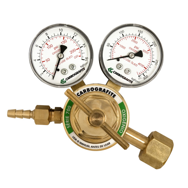 Regulador de Pressão para Cilindro Oxigênio Serie 700 Carbografite