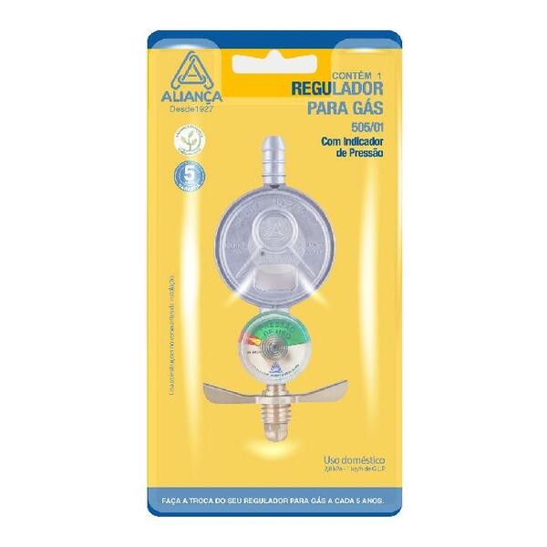 Regulador Para Gas Domestico 505/01 Com Manometro Alianca