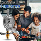 Regulador Registro De Gás De Cozinha Blindado Vazão 1kg/h + M