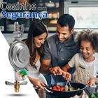 Regulador Registro De Gás De Cozinha Com Monômetro Vazão 2kg/