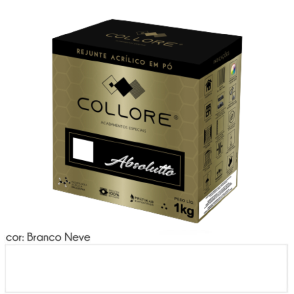 Rejunte Acrílico Absoluto cor Branco Neve - Collore Pratiko 1