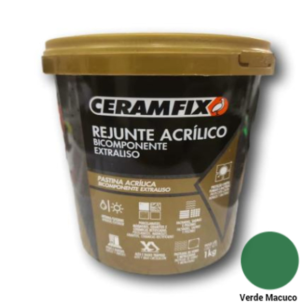 Rejunte Acrílico Bicomponente Extraliso Ceramfix Verde Macuco