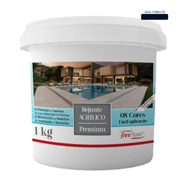 Rejunte Acrílico Flexfloor 1kg Azul Cobalto