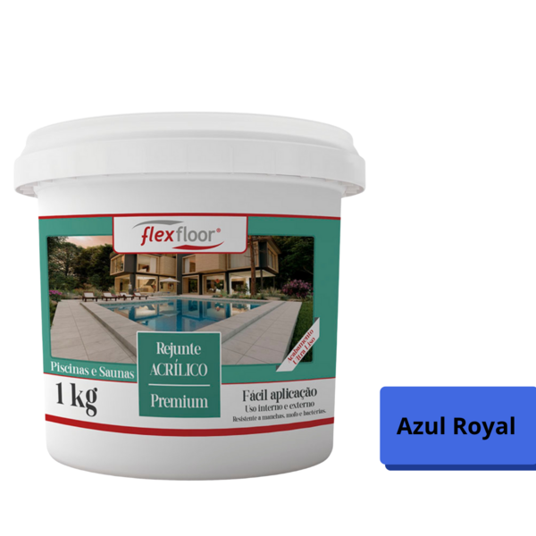 Rejunte Acrílico Flexfloor - 1kg Azul Royal