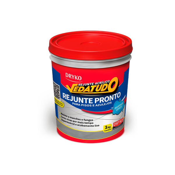 Rejunte Acrílico Impermeável 1kg - Vedatudo Dryko Castanho