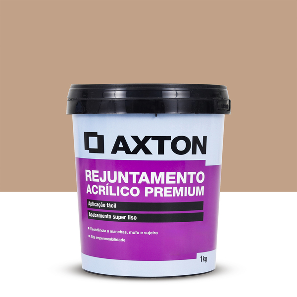 Rejunte Acrílico Rejunte Base Plástica Canela 1kg Axton