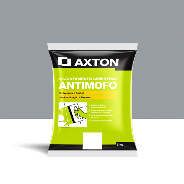 Rejunte Cimentício Aditivado 5Kg Cinza Platina Axton