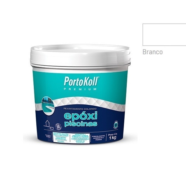 Rejunte Epóxi Para Piscinas Portokoll  1kg - BRANCO