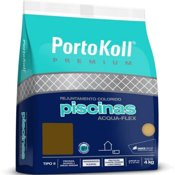 Rejunte Especial Piscinas Aqua Flex 4kg Portokoll Premium Gra