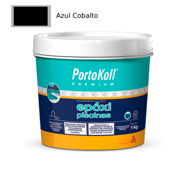 Rejunte Especial Piscinas Epoxi Portokoll Premium Cobalto