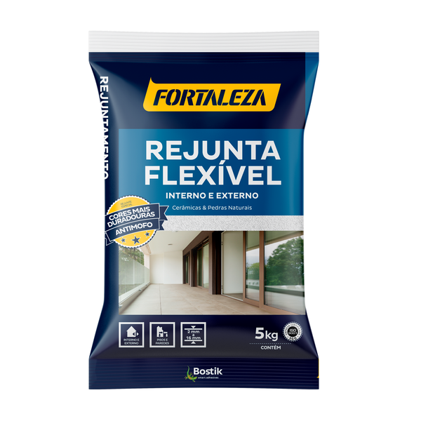 Rejunte Flexível Cerâmica Bege 5Kg Fortaleza