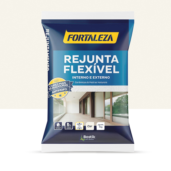 Rejunte Flexível Cerâmica Branco 1Kg Fortaleza