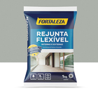 Rejunte Flexível Cerâmica Cinza Platina 1Kg Fortaleza