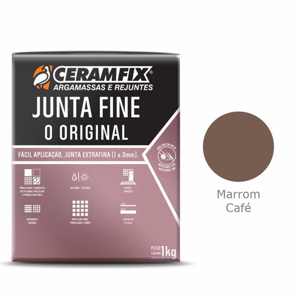 Rejunte Junta Fine Ceramfix Marrom Café 1kg