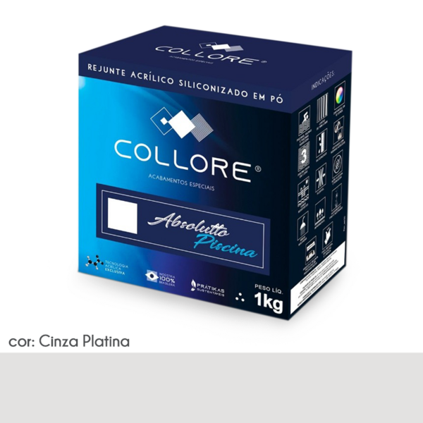 Rejunte para Piscina Acqualeste Siliconado cor Cinza Platina