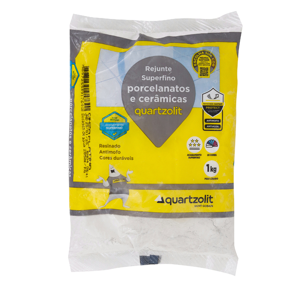 Rejunte para Porcelanato Cinza Platina 1kg Quartzolit