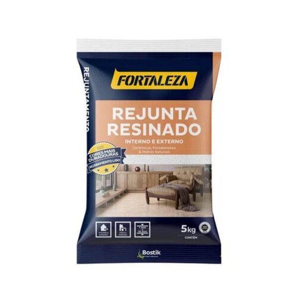 Rejunte Piscina E Porcelanato Resinado Cinza Fortaleza 5kg