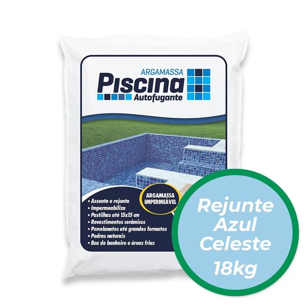 Rejunte Piscina Impermeável Cor Azul Celeste 18kg