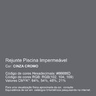 Rejunte Piscina Impermeável Cor Cinza Cromo 1kg