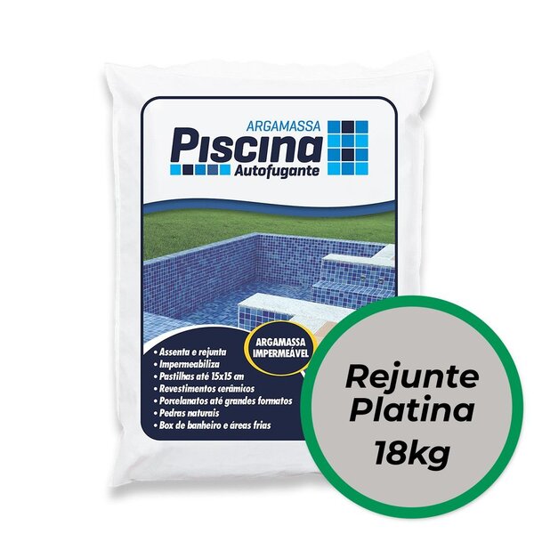 Rejunte Piscina Impermeável Cor Platina 18kg
