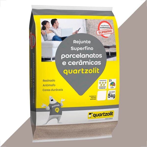 Rejunte Quartzolit 5kg Porcelanato Cinza Outono