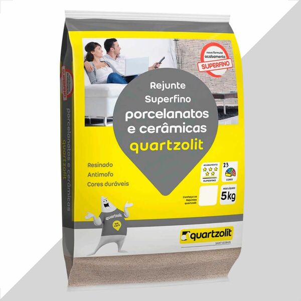 Rejunte Quartzolit 5kg Porcelanato Cinza Platina