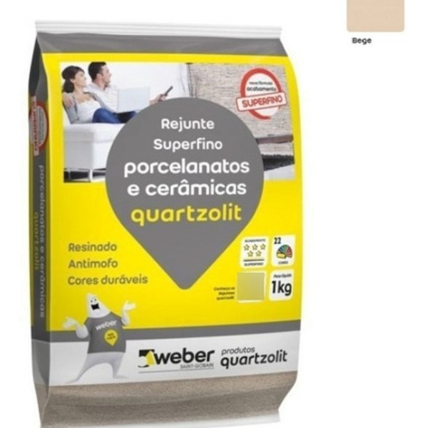 Rejunte Superfino Para Porcelanatos Quartzolit - 1kg Cores Ma